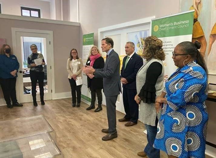 Blumenthal attended the ribbon cutting ceremony for the Women’s Business Development Council’s (WBDC) new eastern regional office. 